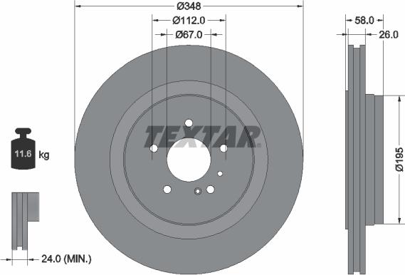 Textar 92198003 - Brake Disc autospares.lv