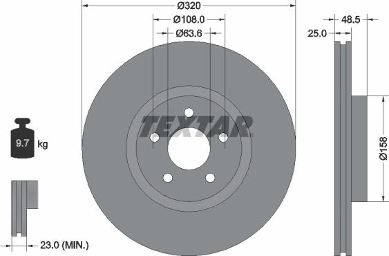 Textar 92149105 - Brake Disc autospares.lv