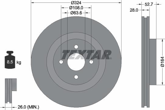 Textar 92146400 - Brake Disc autospares.lv