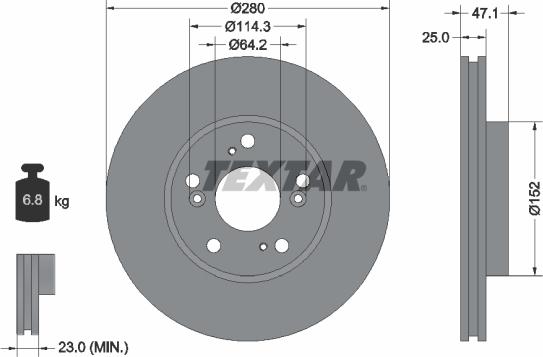 Textar 92146600 - Brake Disc autospares.lv