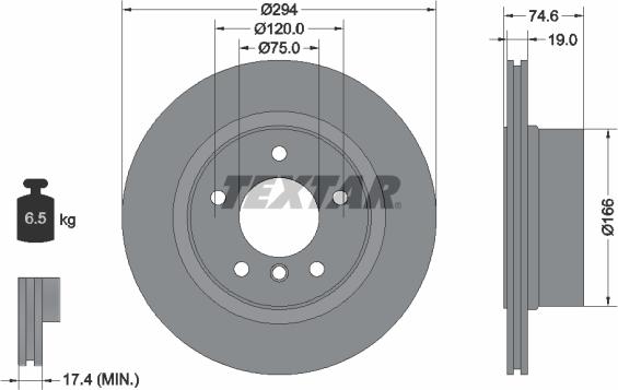 Textar 92146100 - Brake Disc autospares.lv