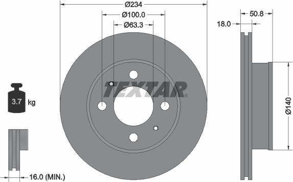 Textar 92146803 - Brake Disc autospares.lv