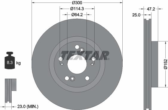 Textar 92140900 - Brake Disc autospares.lv