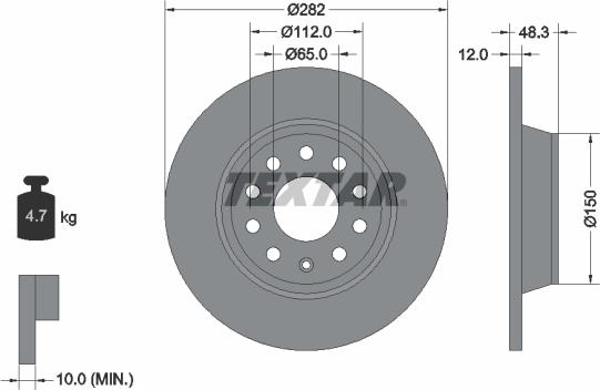 Textar 92140805 - Brake Disc autospares.lv