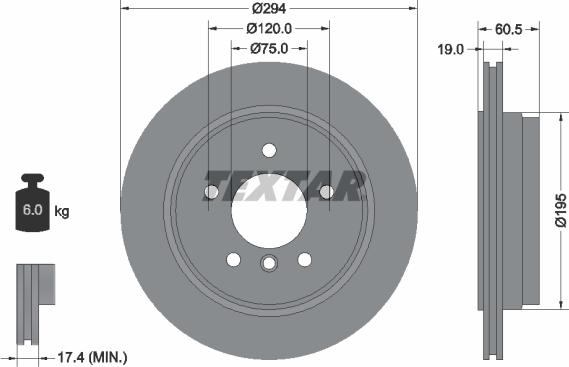 Textar 92141705 - Brake Disc autospares.lv