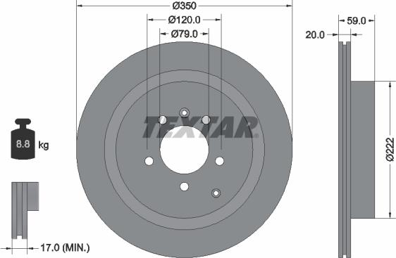 Textar 92147703 - Brake Disc autospares.lv