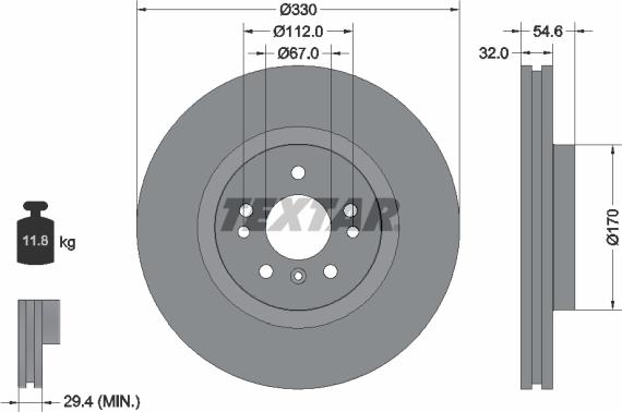 Textar 92150605 - Brake Disc autospares.lv