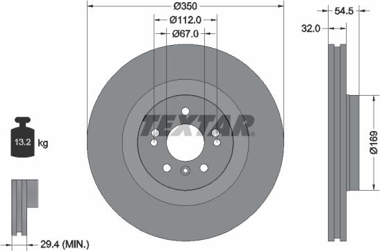 Textar 92150700 - Brake Disc autospares.lv