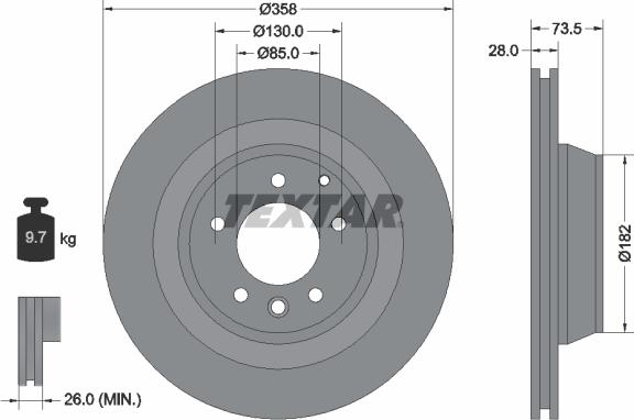 Textar 92151405 - Brake Disc autospares.lv