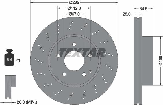 Textar 92165003 - Brake Disc autospares.lv