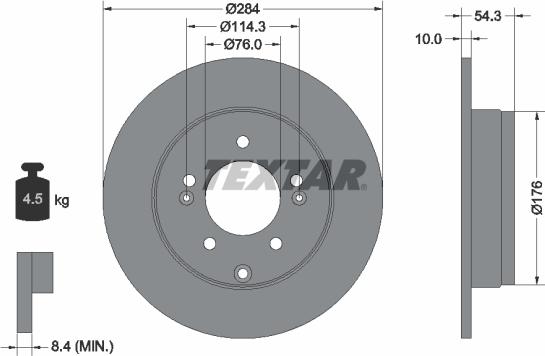 Textar 92166600 - Brake Disc autospares.lv