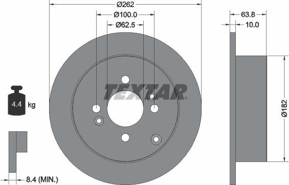 Textar 92161300 - Brake Disc autospares.lv