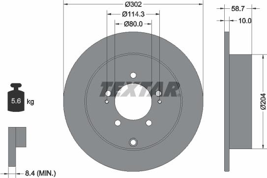 Textar 92167000 - Brake Disc autospares.lv