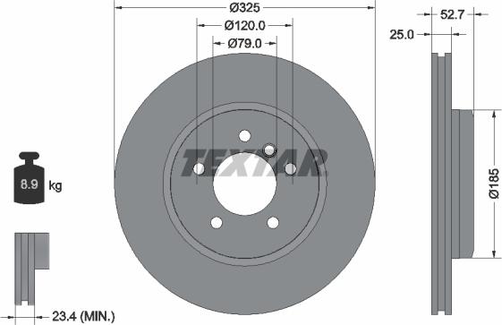 Textar 92106903 - Brake Disc autospares.lv