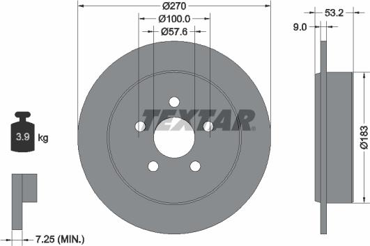 Textar 92108600 - Brake Disc autospares.lv