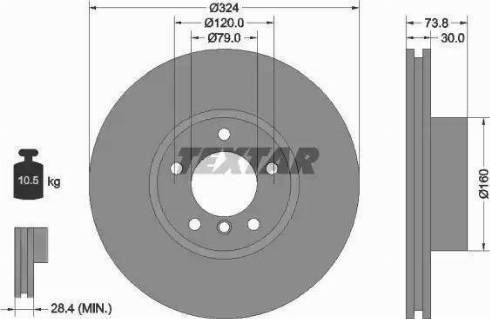 Textar 92107110 - Brake Disc autospares.lv