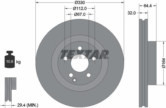 Textar 92119900 - Brake Disc autospares.lv