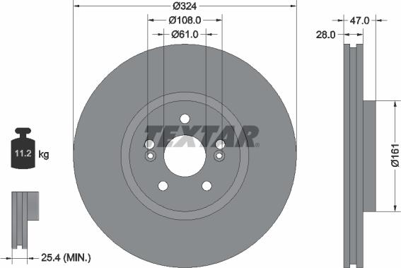 Textar 92119400 - Brake Disc autospares.lv