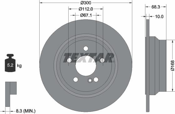 Textar 92115400 - Brake Disc autospares.lv