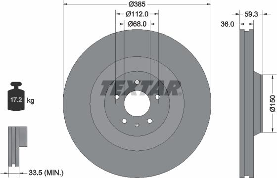 Textar 92184203 - Brake Disc autospares.lv