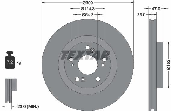 Textar 92186503 - Brake Disc autospares.lv