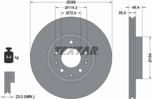 Textar 92180700 - Brake Disc autospares.lv