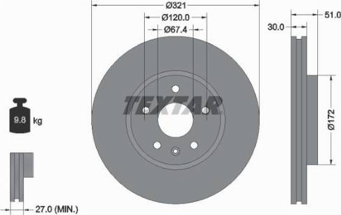 Textar 92187000 - Brake Disc autospares.lv