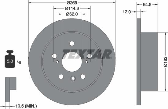 Textar 92139800 - Brake Disc autospares.lv