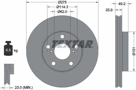 Textar 92139700 - Brake Disc autospares.lv