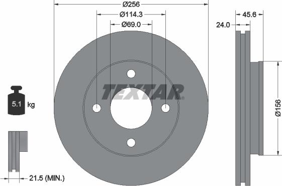 Textar 92134800 - Brake Disc autospares.lv