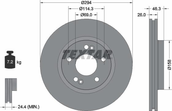 Textar 92136400 - Brake Disc autospares.lv