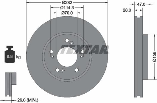 Textar 92138700 - Brake Disc autospares.lv