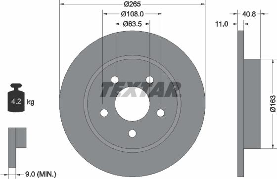 Textar 92133703 - Brake Disc autospares.lv