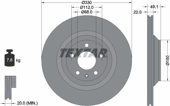 Textar 92132603 - Brake Disc autospares.lv