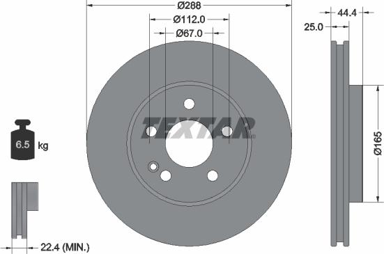 Textar 92132003 - Brake Disc autospares.lv