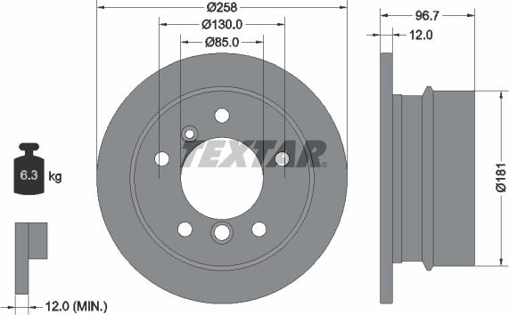 Textar 92137503 - Brake Disc autospares.lv