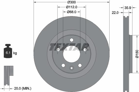 Textar 92137105 - Brake Disc autospares.lv