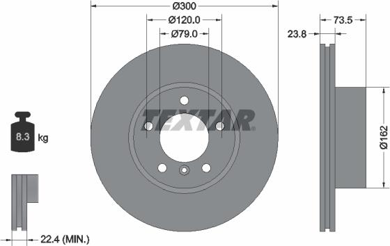 Textar 92137705 - Brake Disc autospares.lv