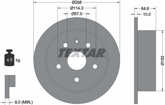 Textar 92128900 - Brake Disc autospares.lv