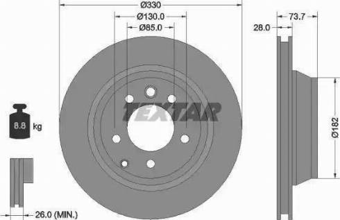 Textar 92122010 - Brake Disc autospares.lv