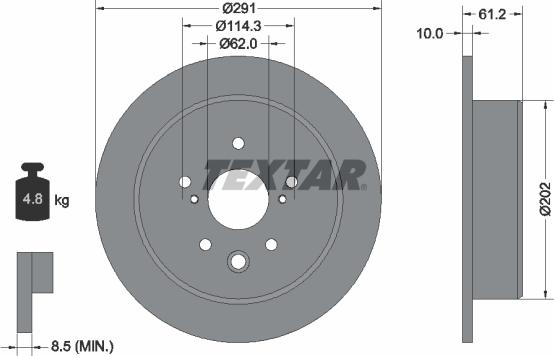Textar 92179803 - Brake Disc autospares.lv