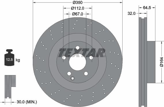 Textar 92176405 - Brake Disc autospares.lv