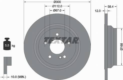 Textar 92176500 - Brake Disc autospares.lv