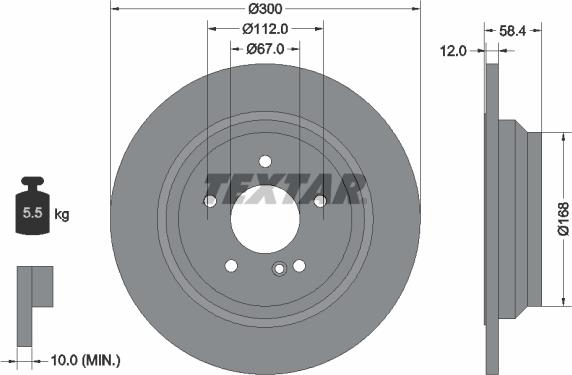 Textar 92176503 - Brake Disc autospares.lv