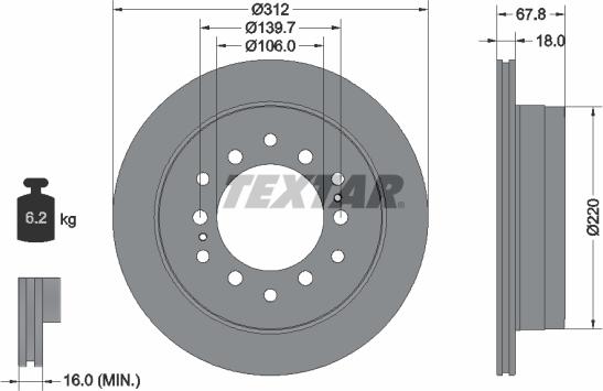 Textar 92170100 - Brake Disc autospares.lv