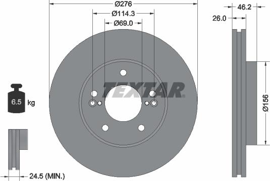 Textar 92173203 - Brake Disc autospares.lv