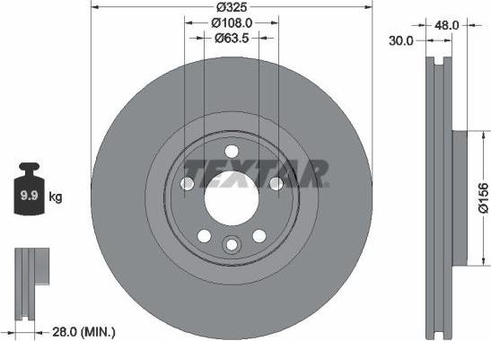 Textar 92348805 - Brake Disc autospares.lv