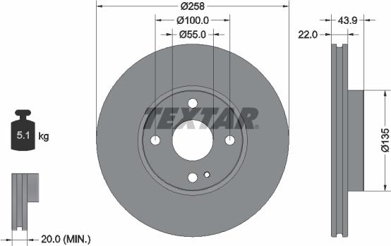 Textar 92300903 - Brake Disc autospares.lv