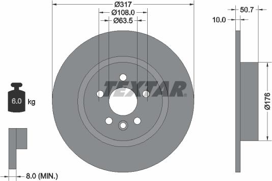 Textar 92300403 - Brake Disc autospares.lv