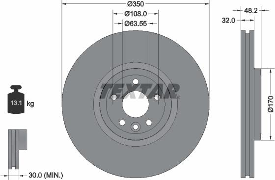 Textar 92308205 - Brake Disc autospares.lv